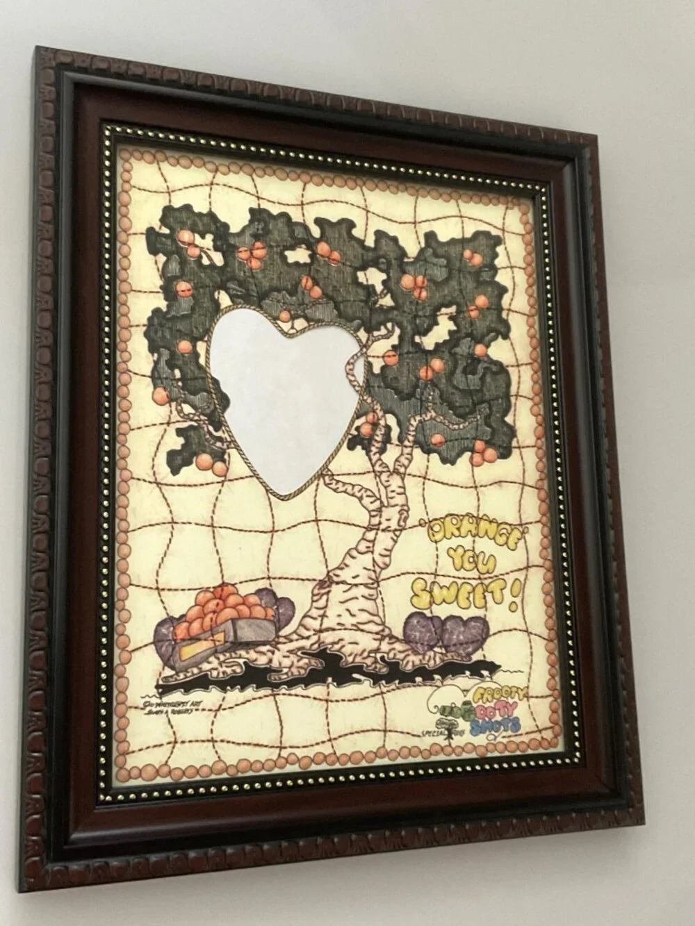 VINTAGE FROOTY POOTY SHOTS FRAMED ART PRINT MAT-1 PHOTO NOVELTY INSERT COLLAGE