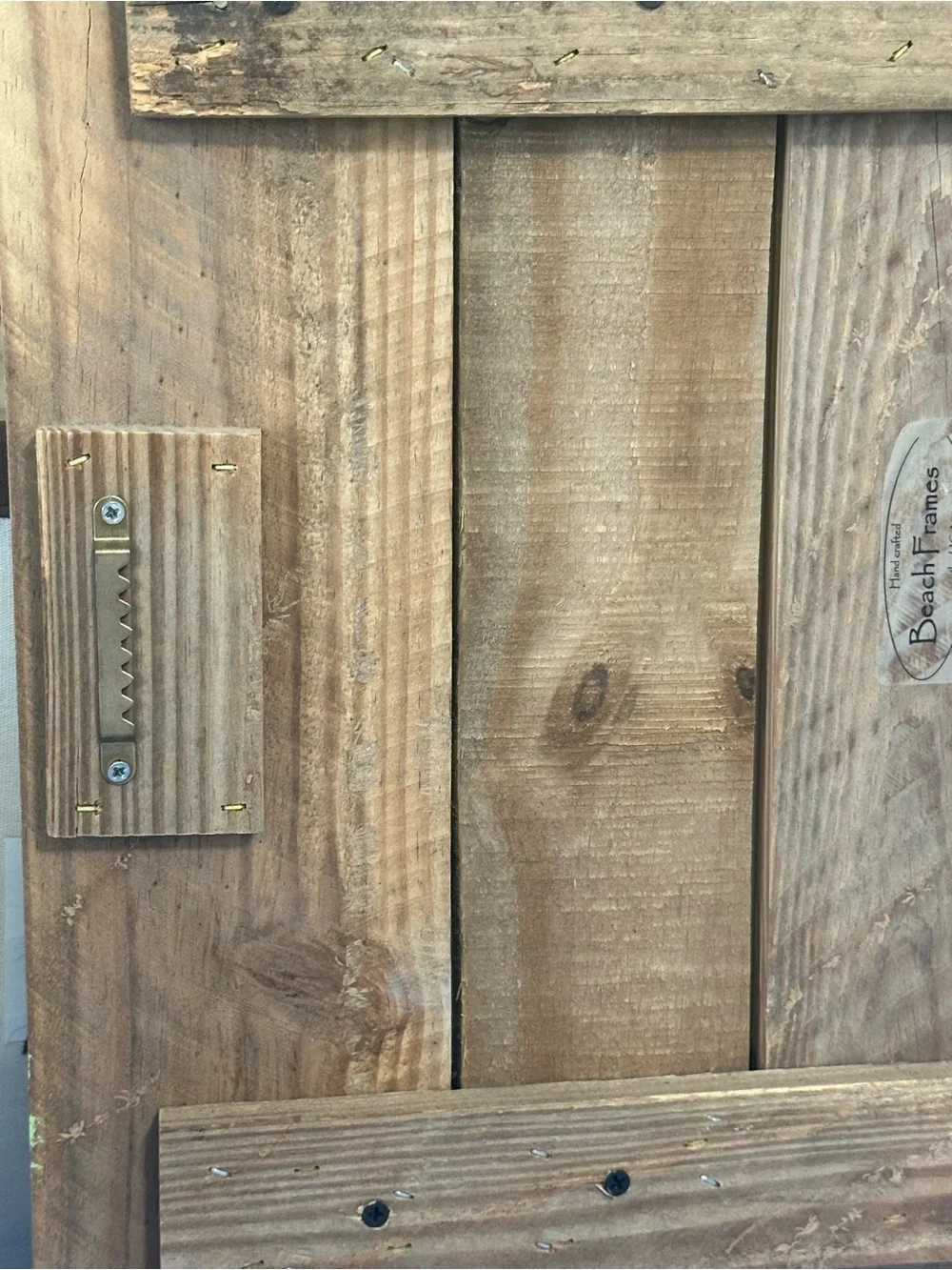 Multi-Tone Rustic Slat Wood Picture Frame - Green, Blue, Brown
